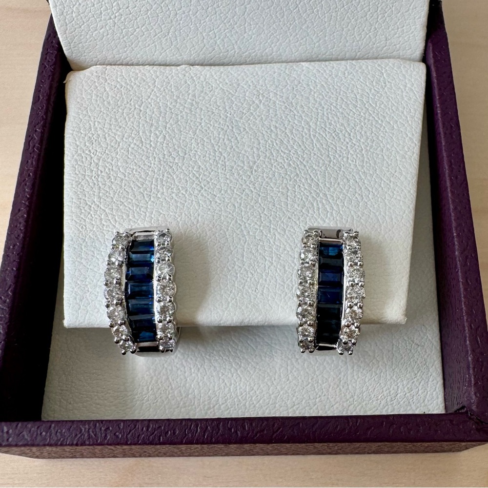 Elegant Silver and Blue Earrings - Michael Hill
